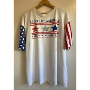 Vintage 80s LA Sportswear stars & stripes color block tee